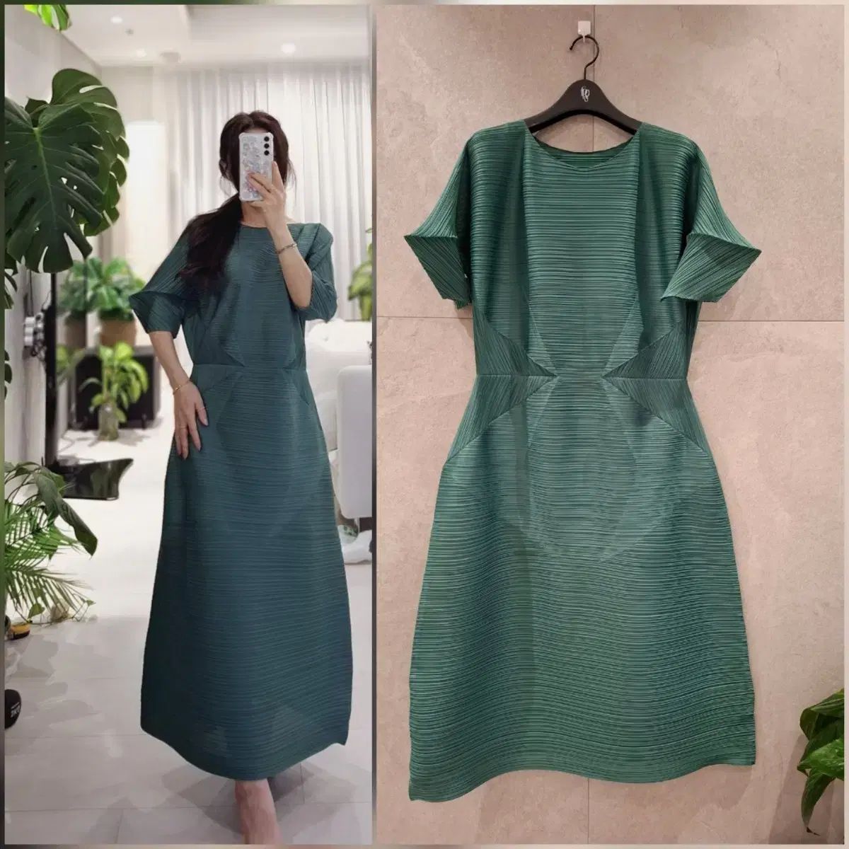 プリーツプリーズ バウンス チリペッパー ワンピース イッセイミヤケ