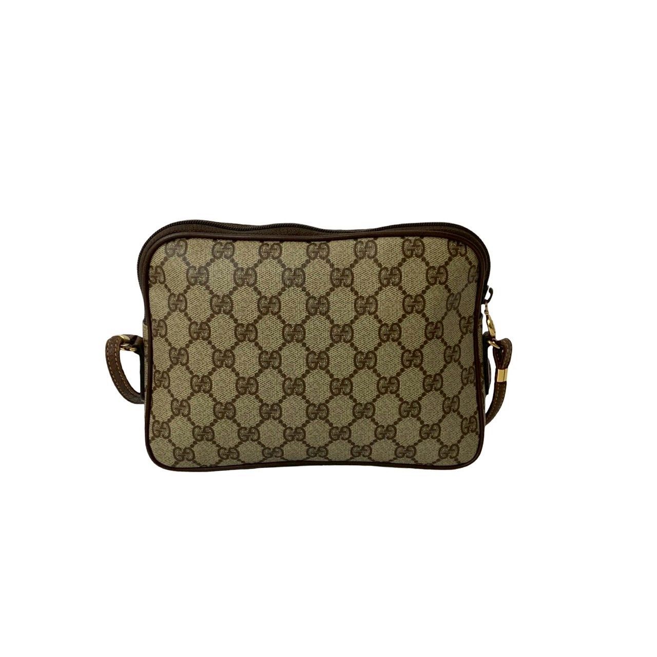 極 美品 オールドグッチ GG ロゴ レザー ショルダーバッグ ポシェット 極 美品 GUCCI グッチ オールドグッチ ヴィンテージ GG ロゴ