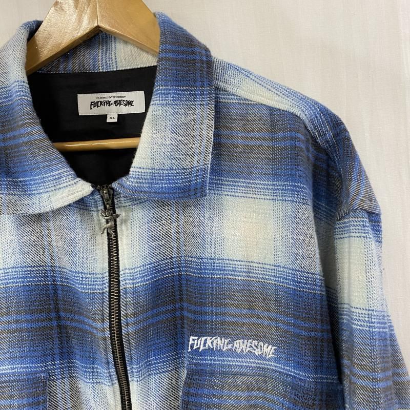 FUCKING AWESOME / 2021AW / Full Zip Flannel L/S Shirt / オンブレチェック / XL