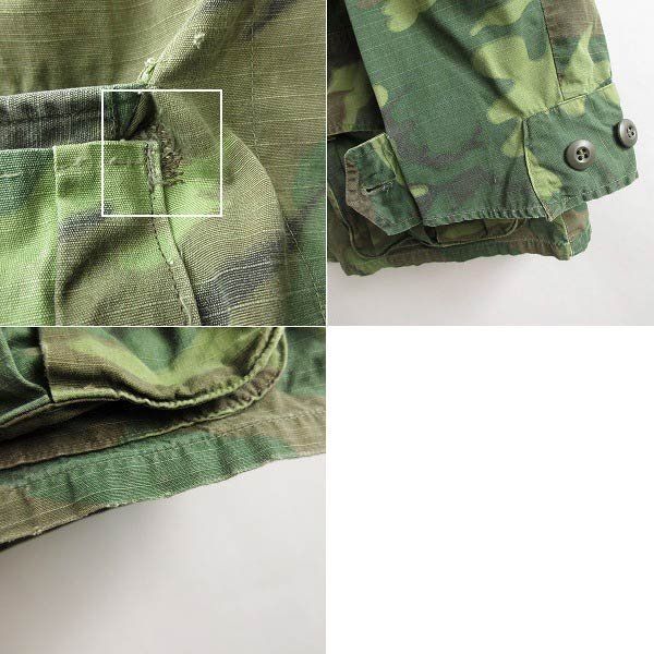 60s 米軍 グリーンリーフカモ ジャングルファティーグ ジャケット S-R 60s USA製 実物 米軍 ジャングルファティーグ ジャケット ERDL