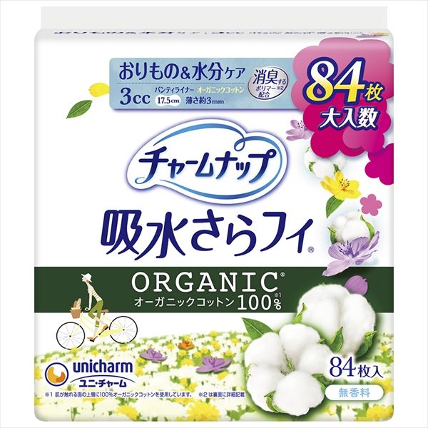 まとめ買い-12点セット チャームナップ吸水さらフィ オーガニックコットン ８４枚 ユニ チャーム 生理用品