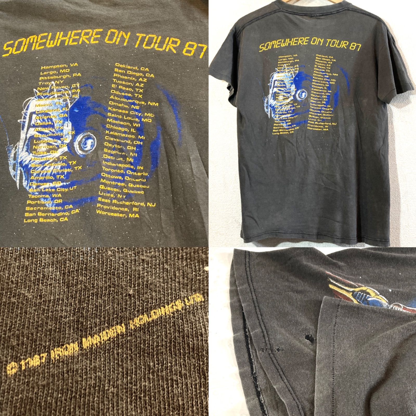 IRON MAIDEN☆80'sVINTAGE☆MUSIC T-SHIRT☆1987's IRON MAIDEN☆80'sVINTAGE☆MUSIC T-SHIRT☆1987's
