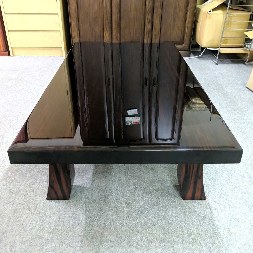 アウトレット 黒檀 高級座卓 無垢 全長152cm - メルカリ