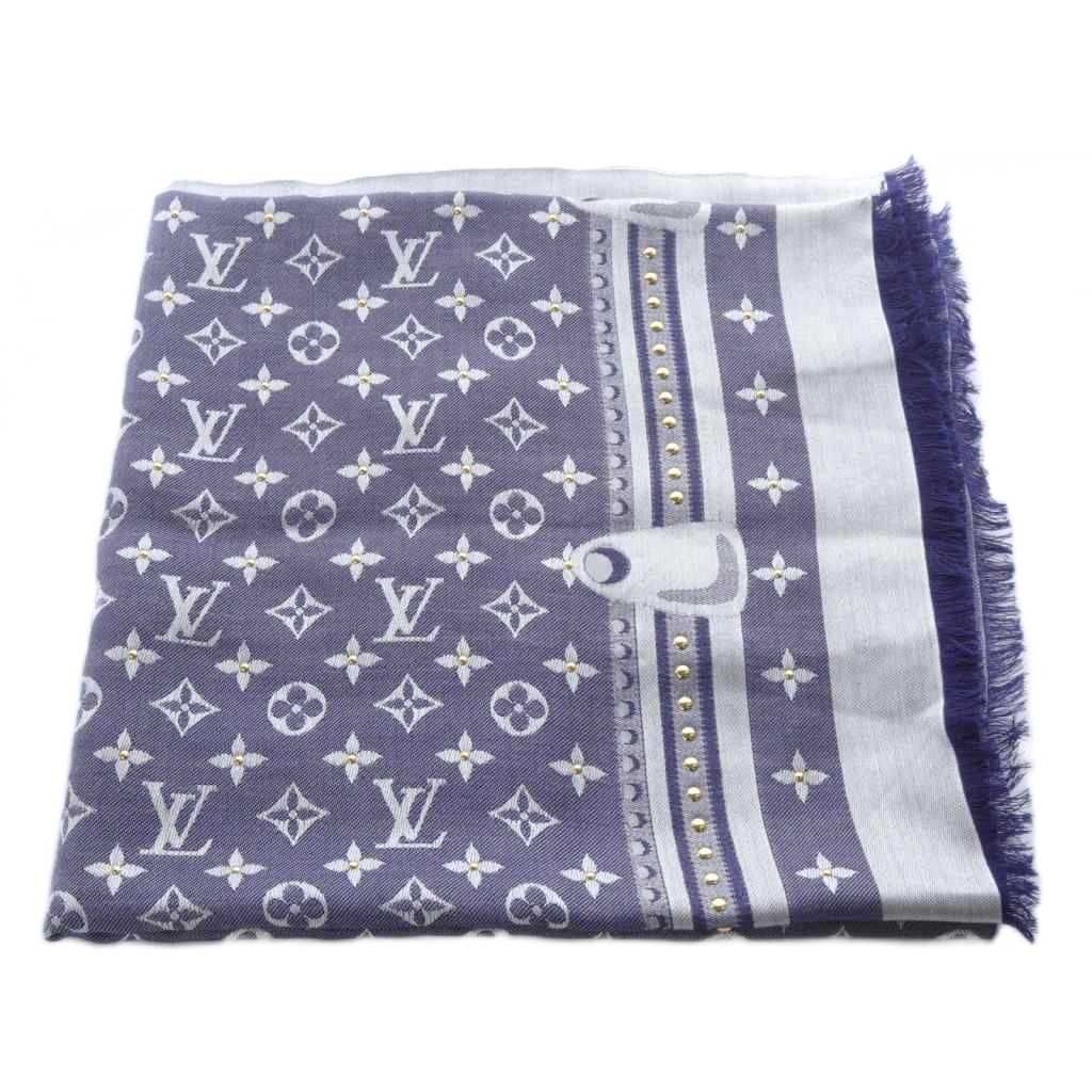 ルイヴィトン LOUIS VUITTON モノグラム スタッズショール 大判