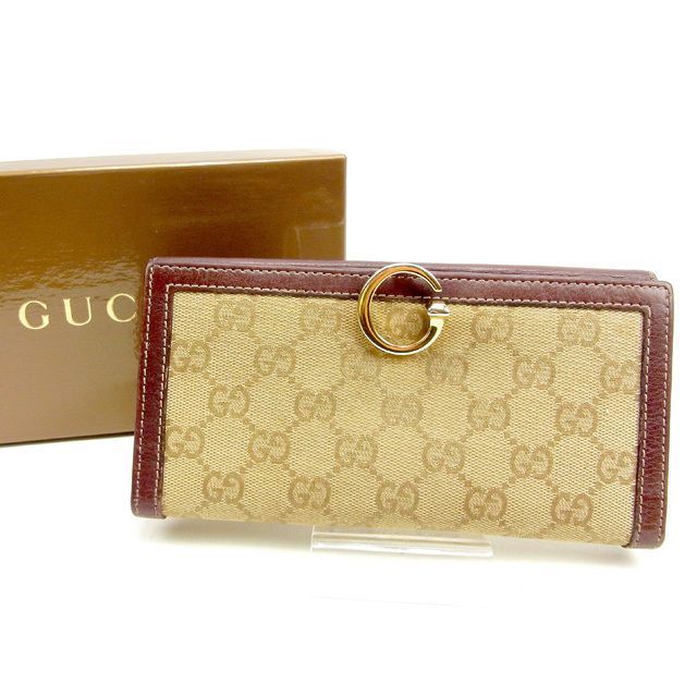 Z06-19　グッチ　GGキャンバス　Wホック長財布 楽天市場】GUCCI グッチ 小銭入れ付きダブルホック2つ折り長