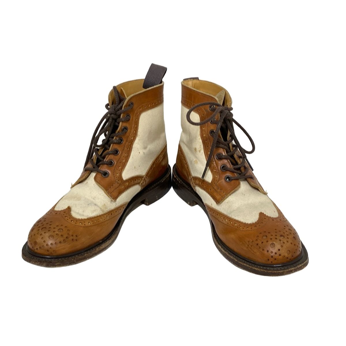 Tricker s トリッカーズ ショートブーツ 5 1 2 レディース - ブラウン×アイボリー レザー