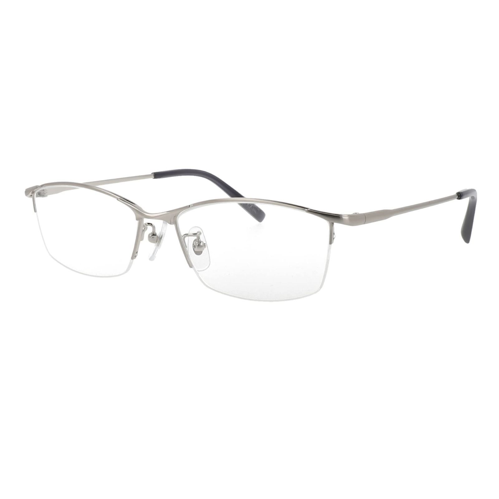 ヘアラインシルバー_+2.50 [FEELLIFE] 老眼鏡 チタン 軽量 FL-1001-1 +2.50 シルバー 鯖江メーカー企画 ブルーライトカット ケース付き