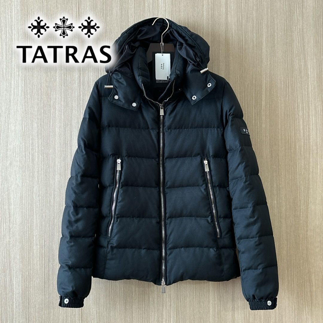 公式 激安通販 TATRAS フード付きダウンジャケット 黒 【公式通販】
