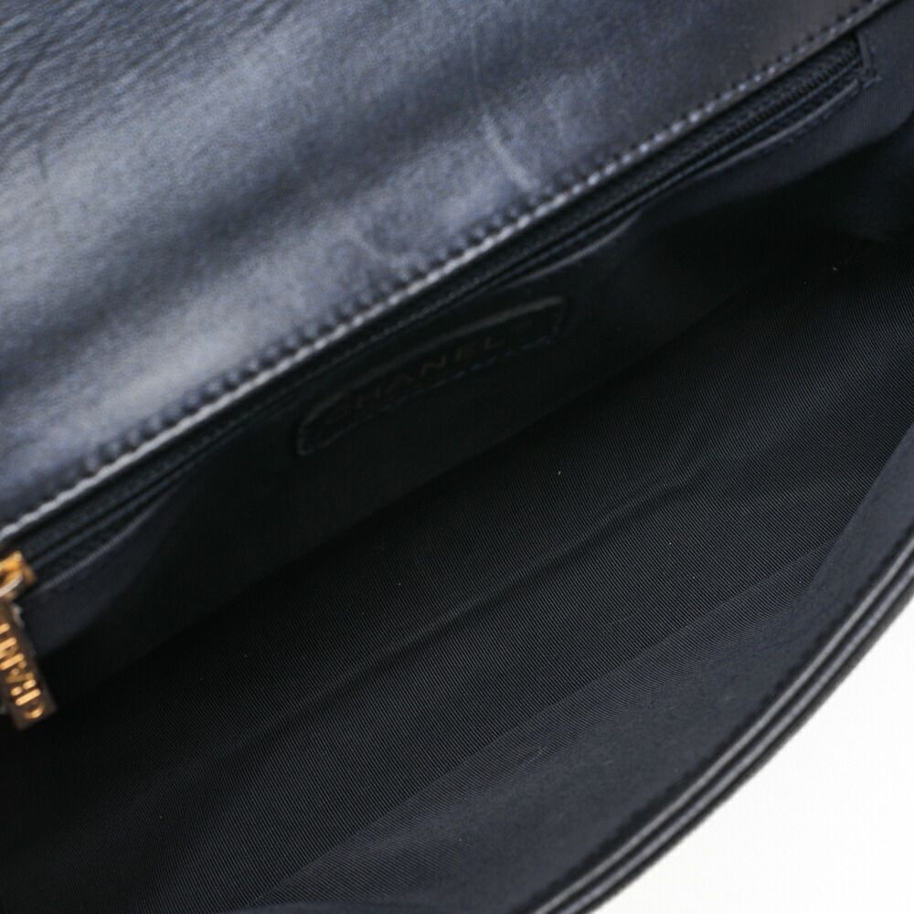 CHANEL シャネル ボーイシャネル パンチングデザイン チェーンショルダー ラムスキン ネイビー×赤 ラージサイズ ゴールド金具 レディースバッグ ショルダーバッグ ハイブランド DECORATOM_COM_BR