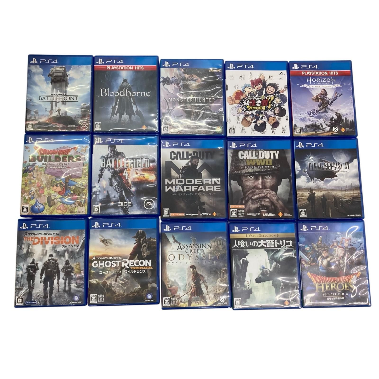 186000 動作未 PS4 ゲームソフト 15点まとめ売り