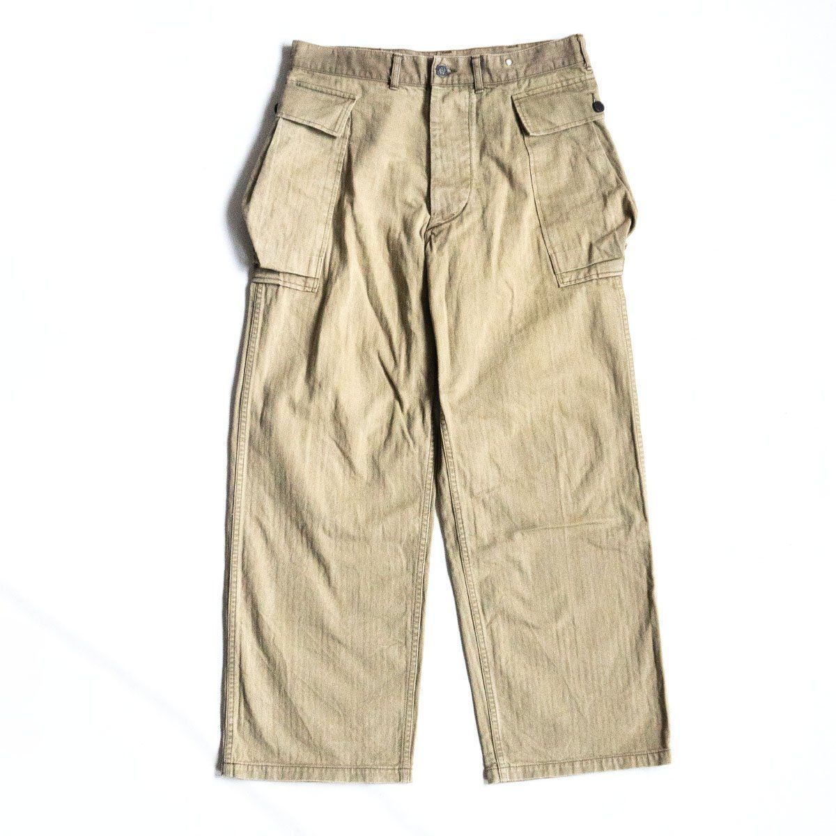 美品】 WAREHOUSE【USMC 1097 HERRINGBONE MONKEY PANTS】33 HBT