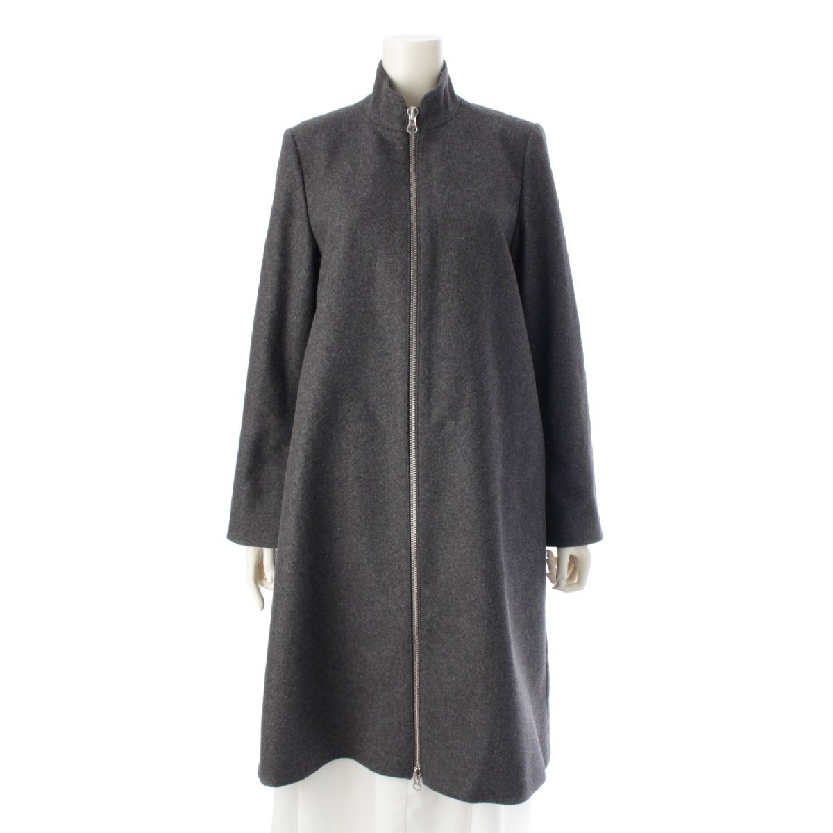 エムエムシックス ウール フロント ジップアップ コート アウター  