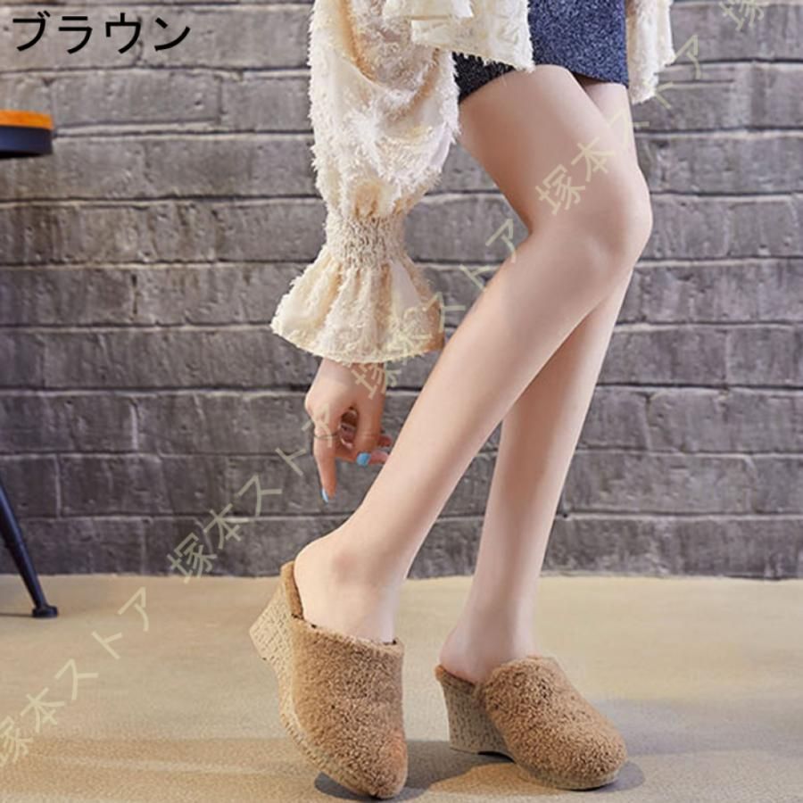 冬 ミュールパンプス