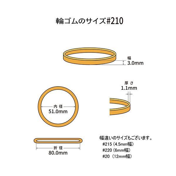 まとめ 共和 オーバンド 210 内径51mm 500g入 透明袋 GJA-N-006 1袋 ×3セット