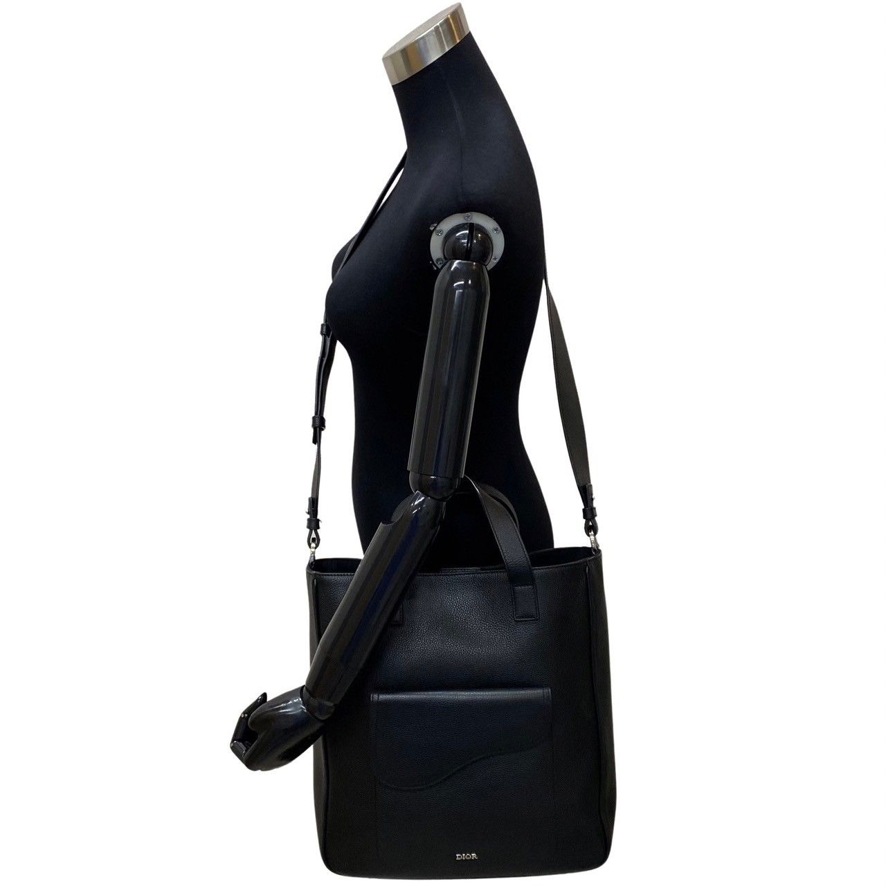 極 美品 レア Christian Dior ディオール ロゴ 金具 サドルトート  