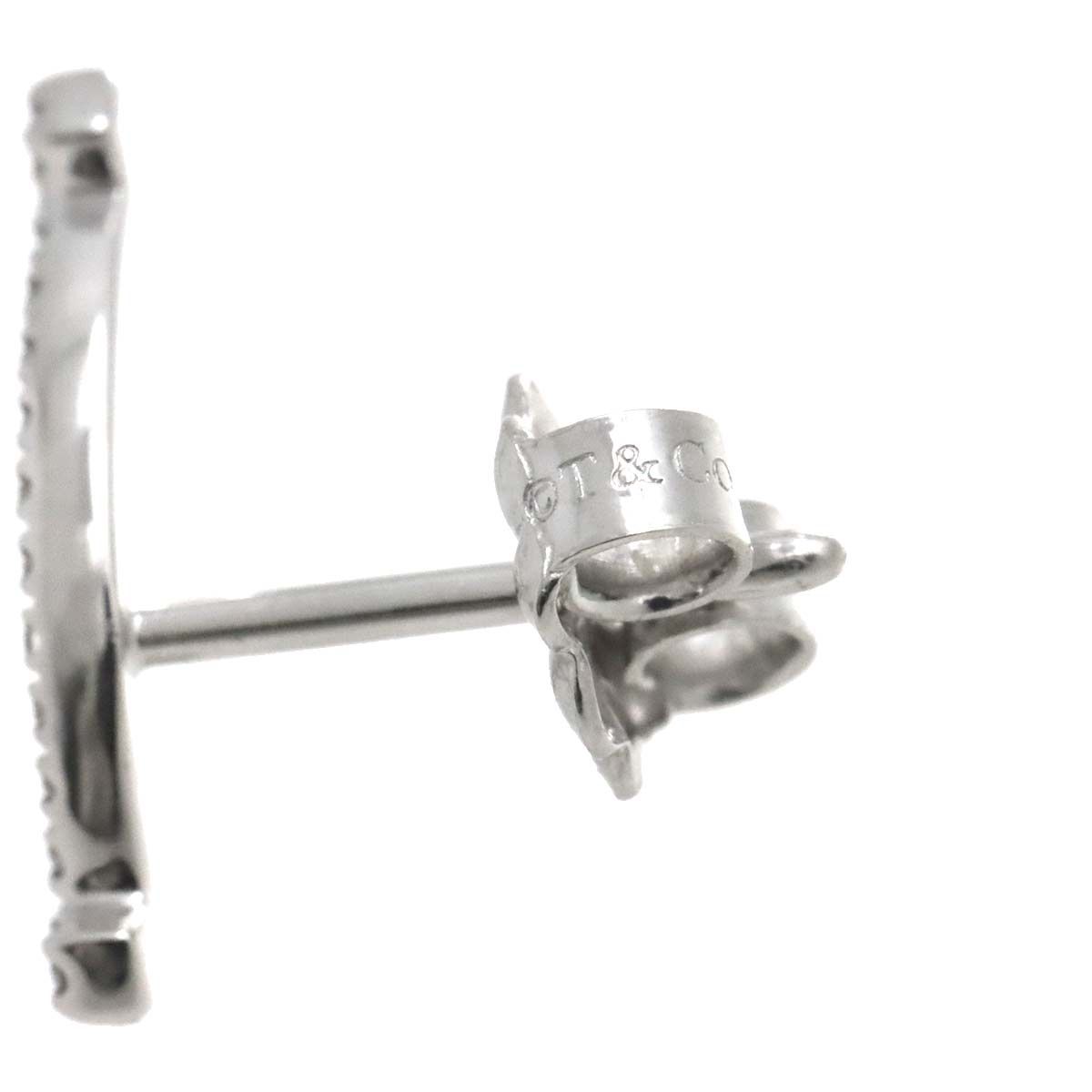 ティファニー TIFFANY&Co. T スマイル ダイヤ ピアス K18 WG ホワイト  