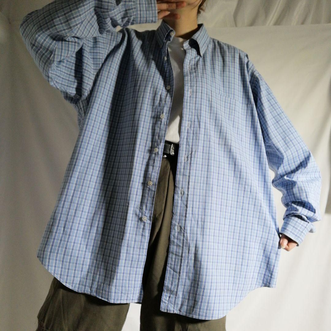 古着 90s ラルフローレン BLAKE オンブレチェックシャツ 黒 激レア