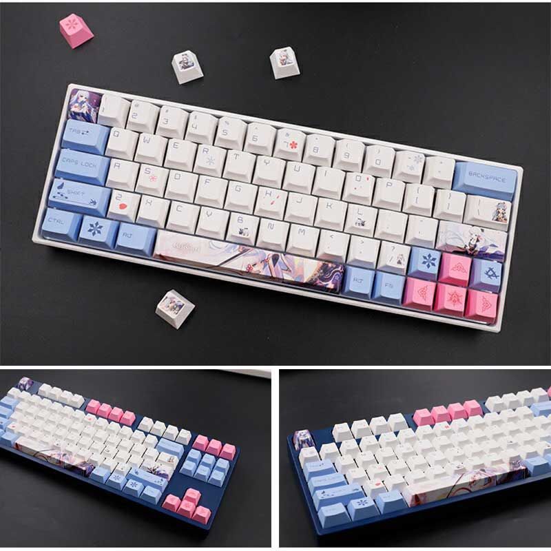 原神 神里綾華 137キーの キーキャプ PBT 熱昇華 二次元 元の高さ 6.25u 機械キーボードキーキャプ バーバラ - メルカリ