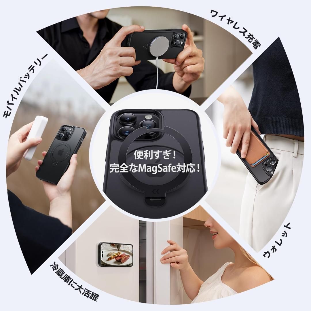 CASEKOO iPhone 14 Pro用 米軍MIL規格 耐衝撃 ブラック - メルカリ
