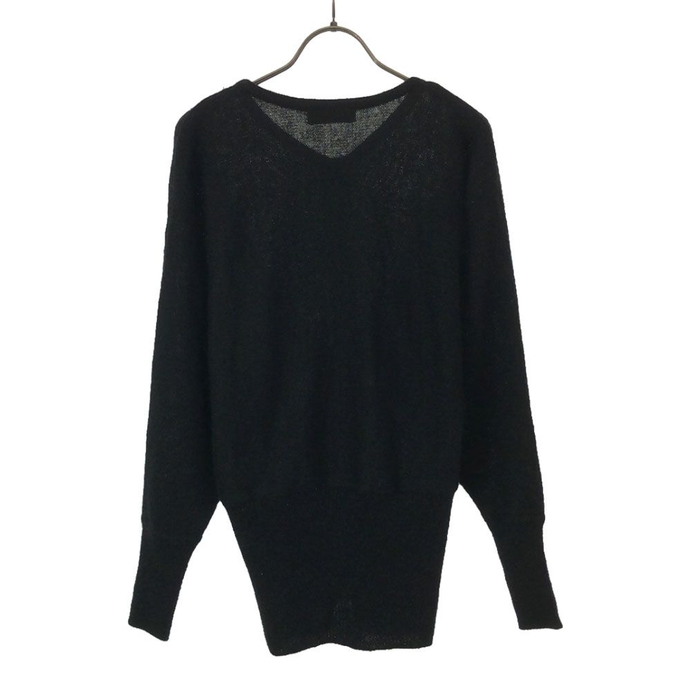 イヴサンローラン 90s オールド 長袖 Vネック ニット M ブラック YVES