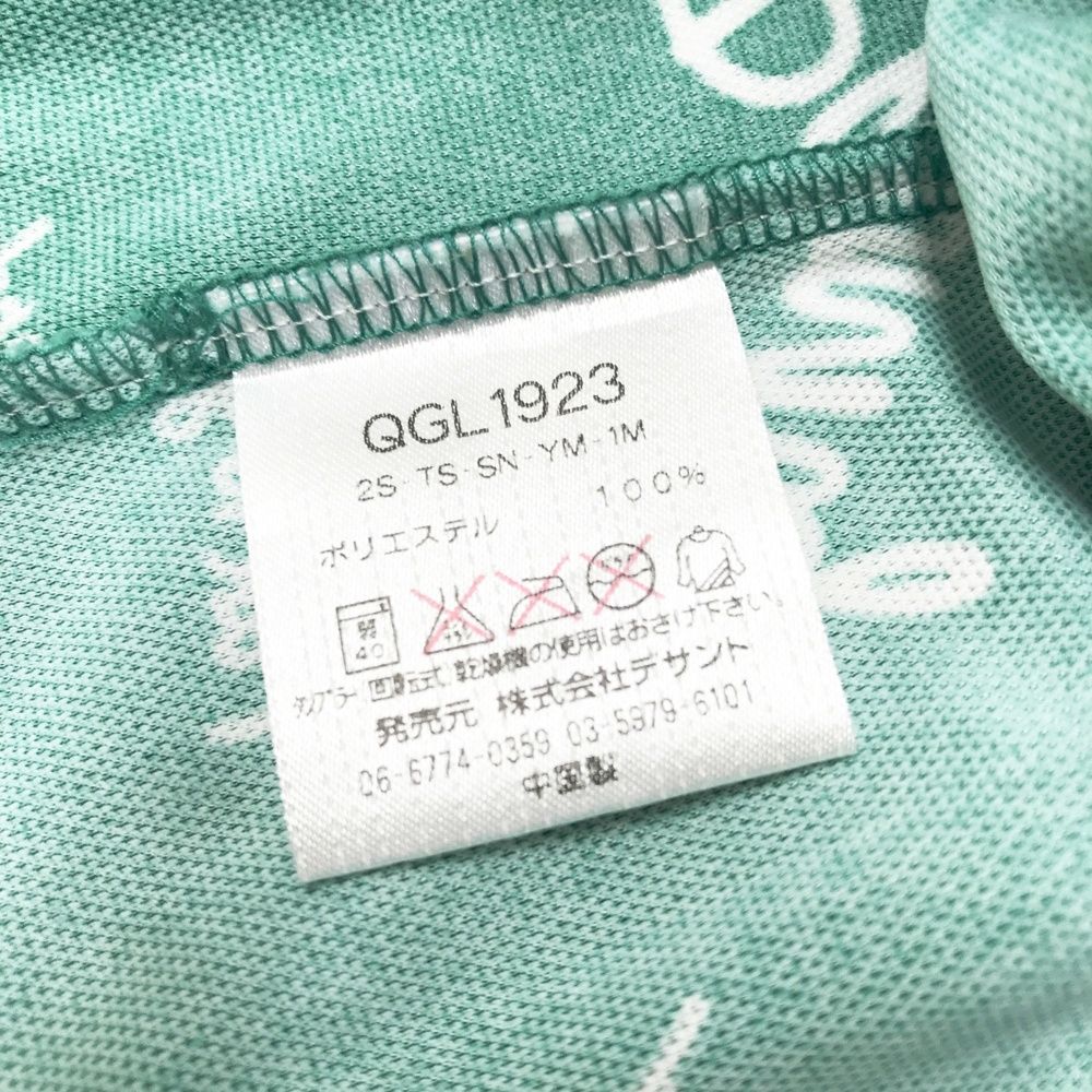サイズ：LL LE COQ GOLF ルコックゴルフ 半袖ポロシャツ 総柄 グリーン