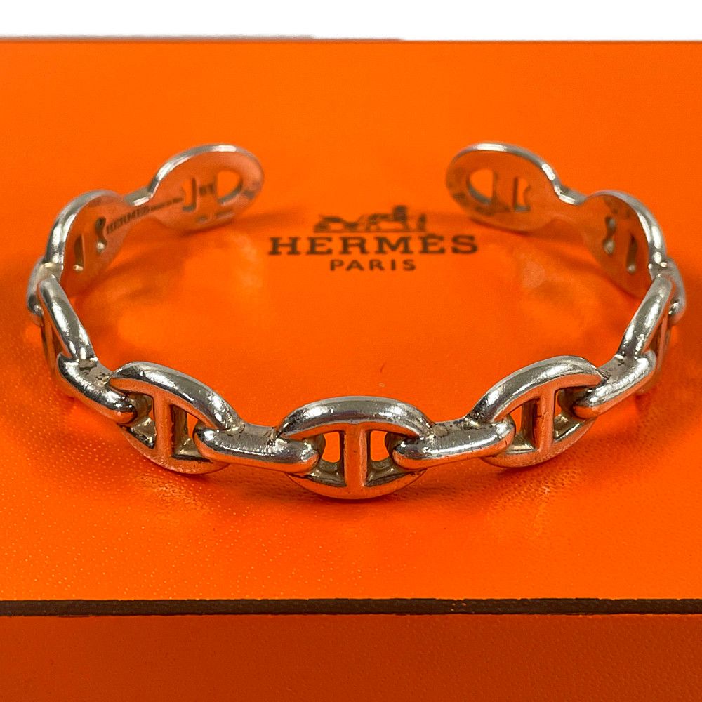 HERMES エルメス シェーヌダンクル アンシェネ シルバー バングル