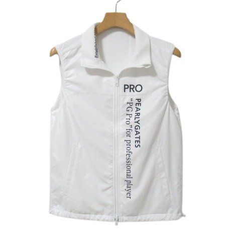 2023 パーリーゲイツ 美品 メンズ リバーシブル ベスト 白 ホワイト 4