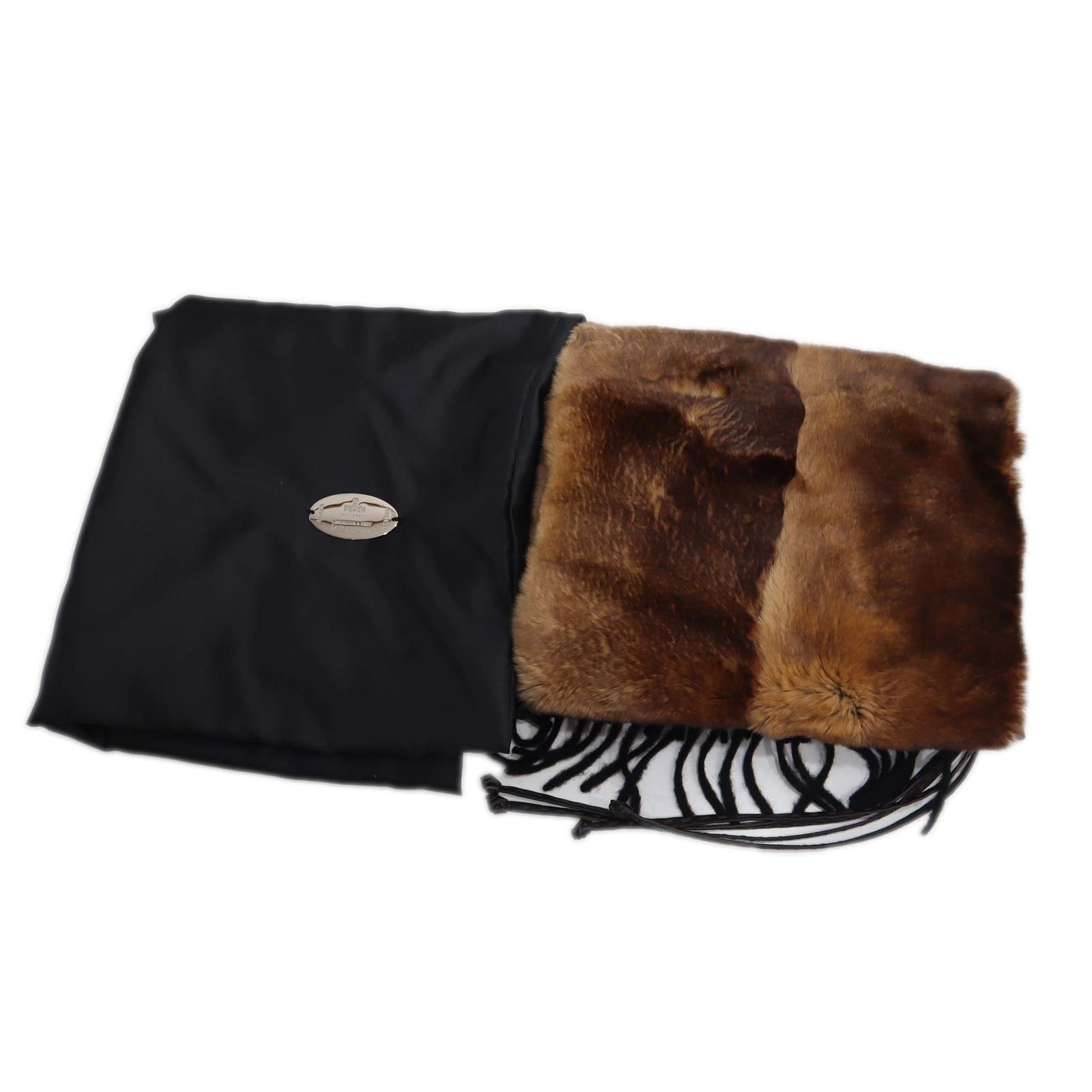 FENDI フェンディ キャンディストール マフラー カシミア ミンク 