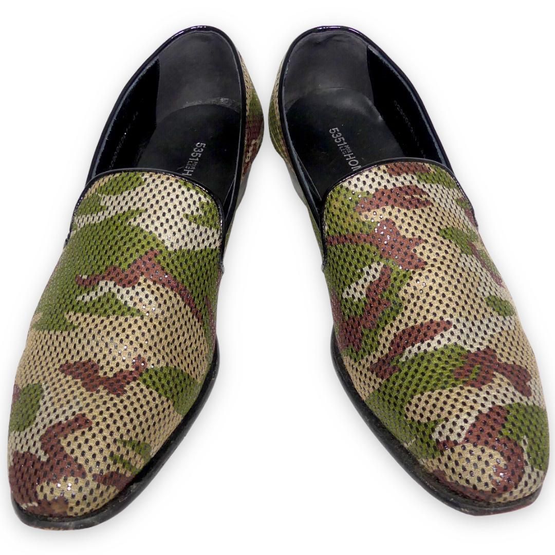 日本製 スリッポン 27 迷彩 カモフラ 5351プールオム メンズHH8710