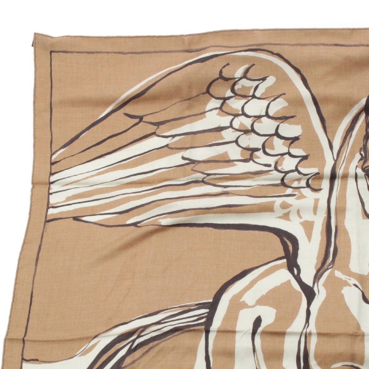 エルメス カレ140 カシミヤ シルク ペガサスのように自由に Libre