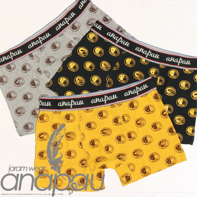 【anapau】【lacico】アナパウ × ラシコ カレーライス コラボレーションパンツ プリントボクサーパンツブリーフ カツカレー エビフライカレー 目玉焼き トッピング 【下着/メンズ/レディース