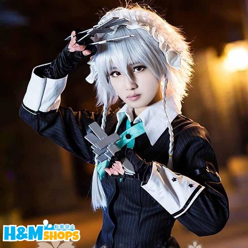 十六夜 咲夜 東方Project いざよい さくや 紅魔館 メイド長 アニメ コスプレ衣装 コスチューム cosplay 東方プロジェクト la256zezex1