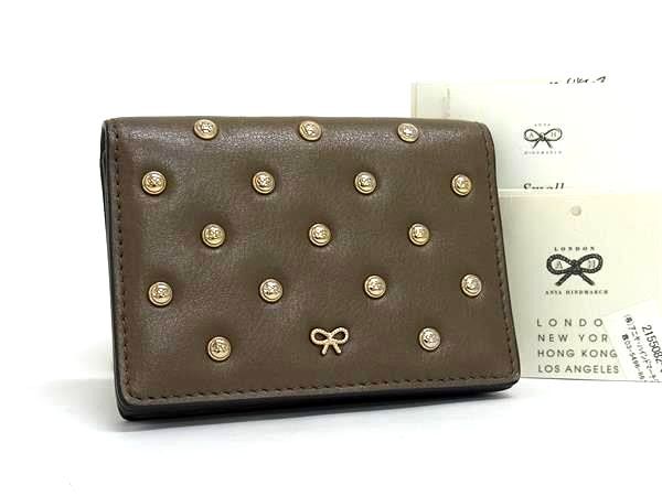 □極美品□ ANYA HINDMARCH アニヤハインドマーチ レザー 二