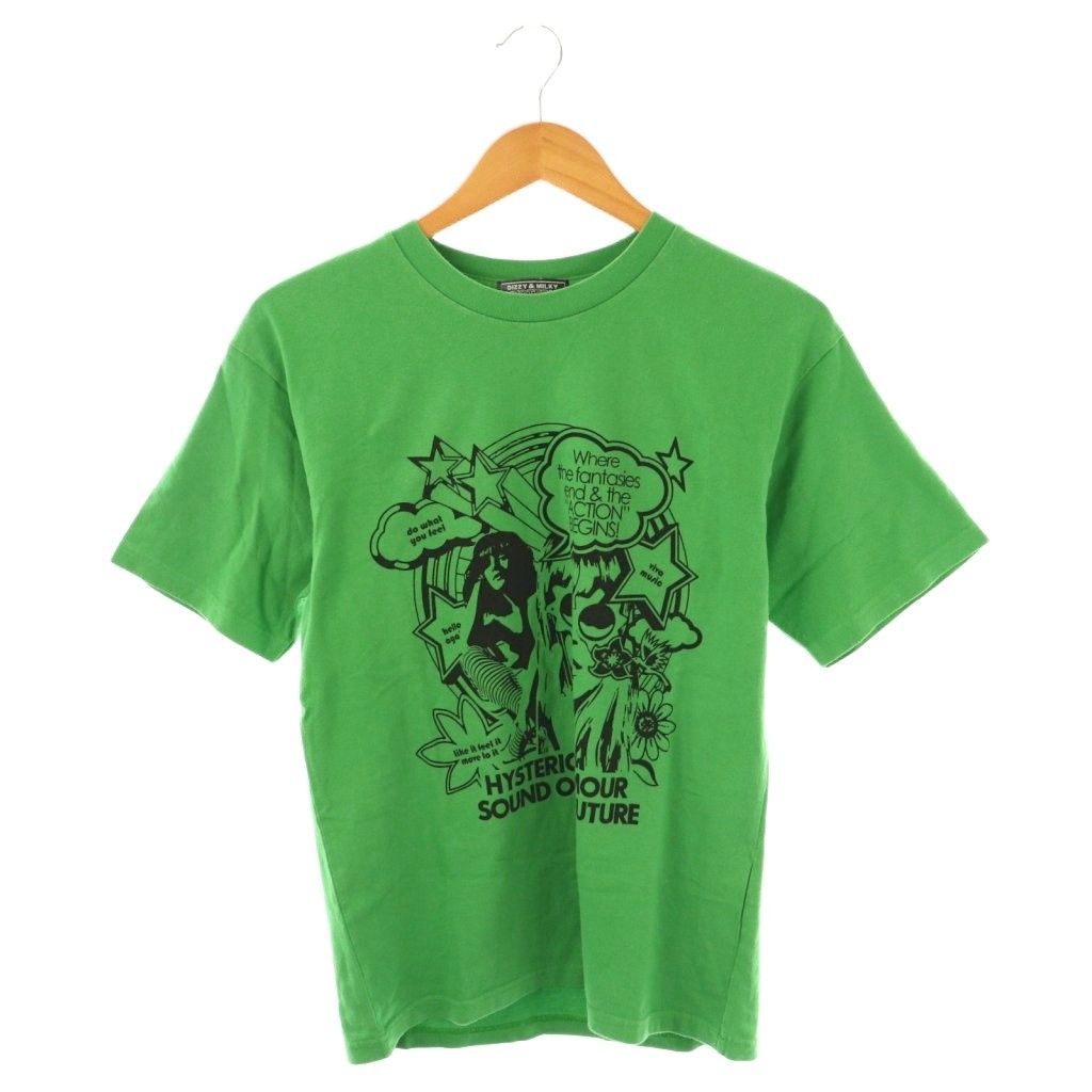 HYSTERIC GLAMOUR ヒステリックグラマー グリーン Tシャツ ヒステリックグラマー HYSTERIC GLAMOUR VIVA MUSIC Tシャツ