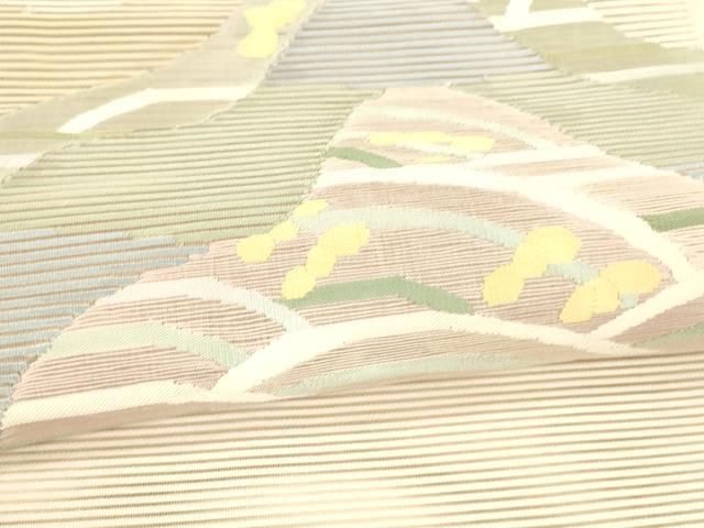 平和屋着物＊夏物 絽綴れ 八寸名古屋帯 抽象文様 逸品 DAAX0258cm