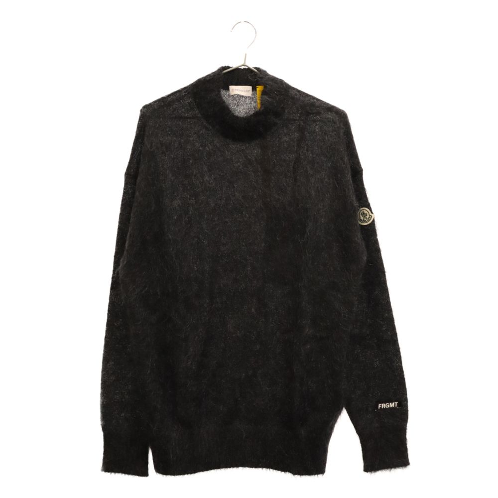 MONCLER (モンクレール) ×FRAGMENT Mohair Jumper GIROCOLLO TRICOT H209U9C00003  フラグメント モヘヤ クルーネックニット 長袖セーター ブラック - メルカリ