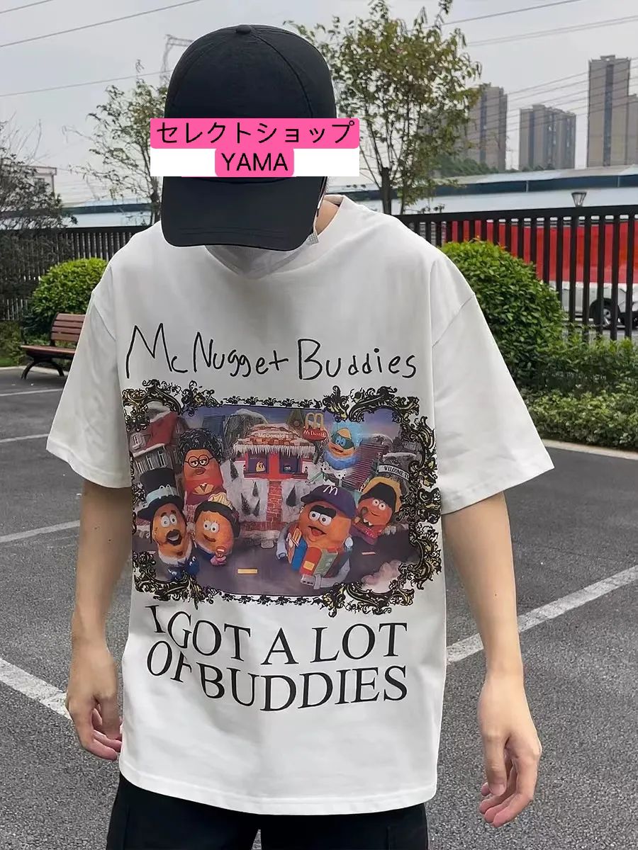 デザイン ♪ KERWIN FROST x マクドナルドMcDonald’s Buddies 半袖クルーネックTシャツ ユニセックス