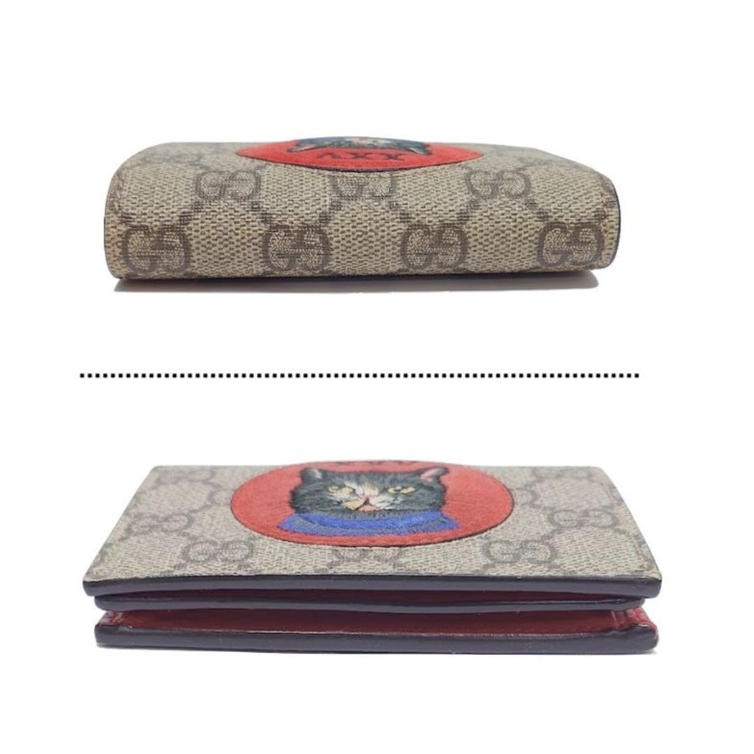 GUCCI グッチ 二つ折り 財布 ミスティックキャット GGスプリーム