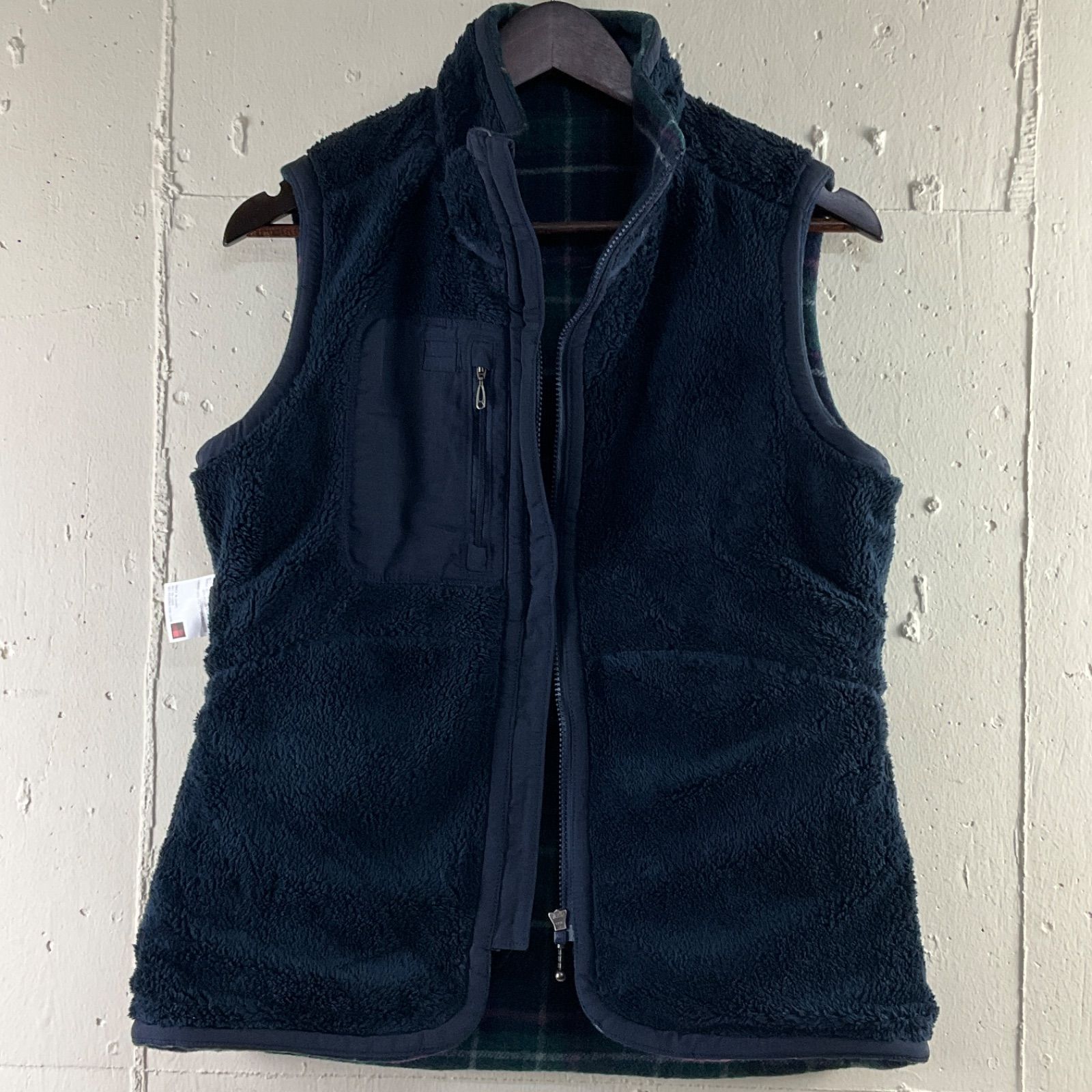Woolrich ウールリッチ チェック柄 ボア フリースベスト フリース 