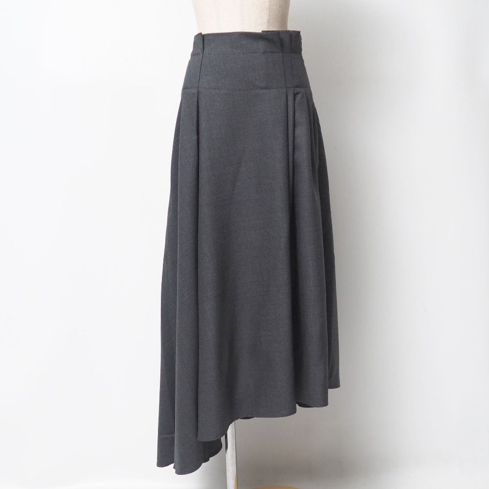 Brunello Cucinelli ブルネロクチネリ スカート サイズ40 アシンメトリー タック プリーツ ロングスカート イタリア製 ブランド古着 20251021 RA6352