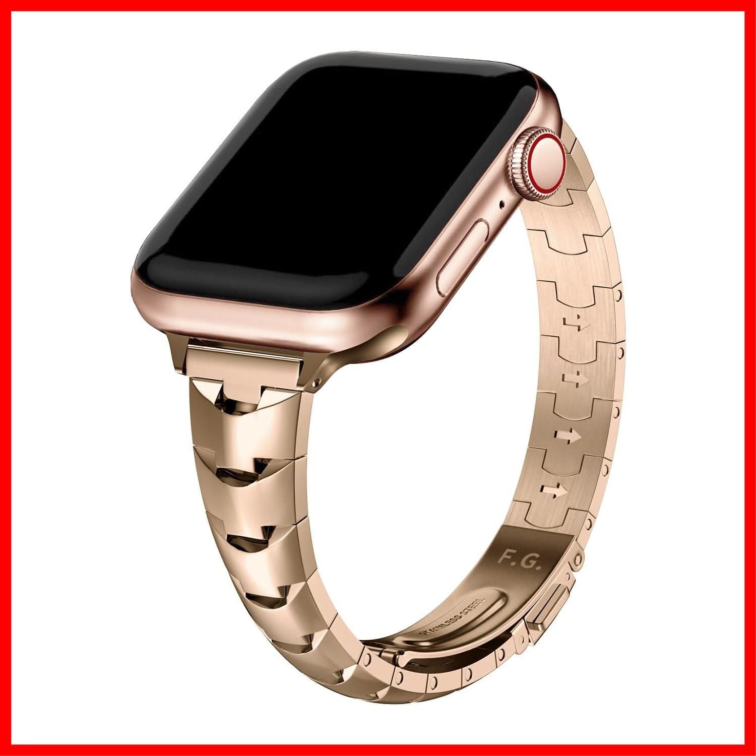 【迅速発送】アップルウォッチ バンド iWatch シリーズ 8/7/6/5/4/3/2/1 SE SE2 Ultraに対応38mm 40mm 41mm 42mm 44mm 45mm 49mm コンパチブル ステンレス Apple watch バンド レディー