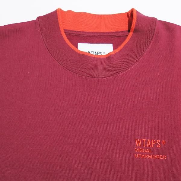 wtaps ロゴ スウェット バーガンディ ダブルタップス - スウェット