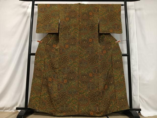 平和屋着物●上質な小紋　枝花文　金彩　正絹　逸品　CAAX4477ut 平和屋着物○上質な小紋 枝花文 金彩 正絹 逸品 CAAX4477ut