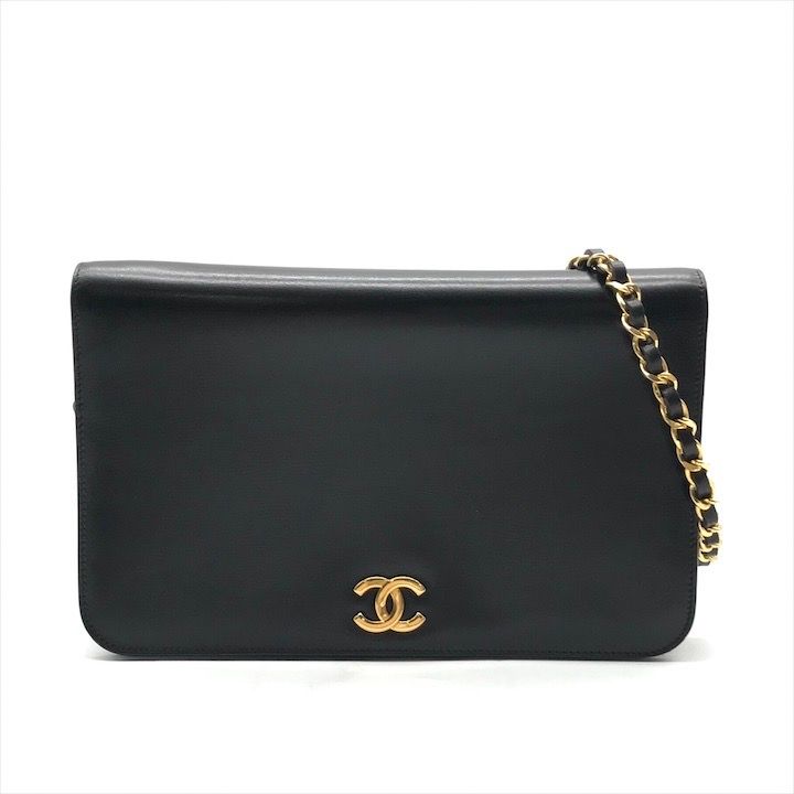 CHANEL シャネル ココマーク プッシュロック レザー チェーン ショルダー バッグ 肩掛け レディース ブラック かばん 鞄 k5651