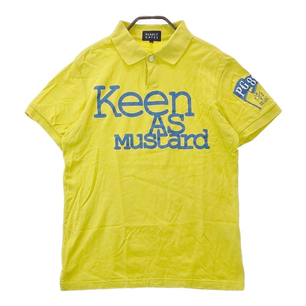 PEARLY GATES イエロー ポロシャツ サイズ4 パーリーゲイツ ポロシャツ イエロー ゴルフ サイズ 4 PEARLY GATES