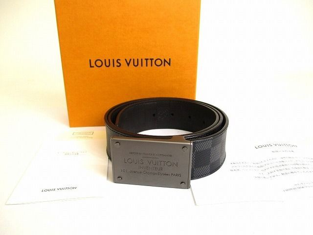 ルイヴィトン LOUIS VUITTON ダミエグラフィット アンフィニ リバーシブル サンチュール ネオアンヴァントゥール 40MM ベルト メンズ