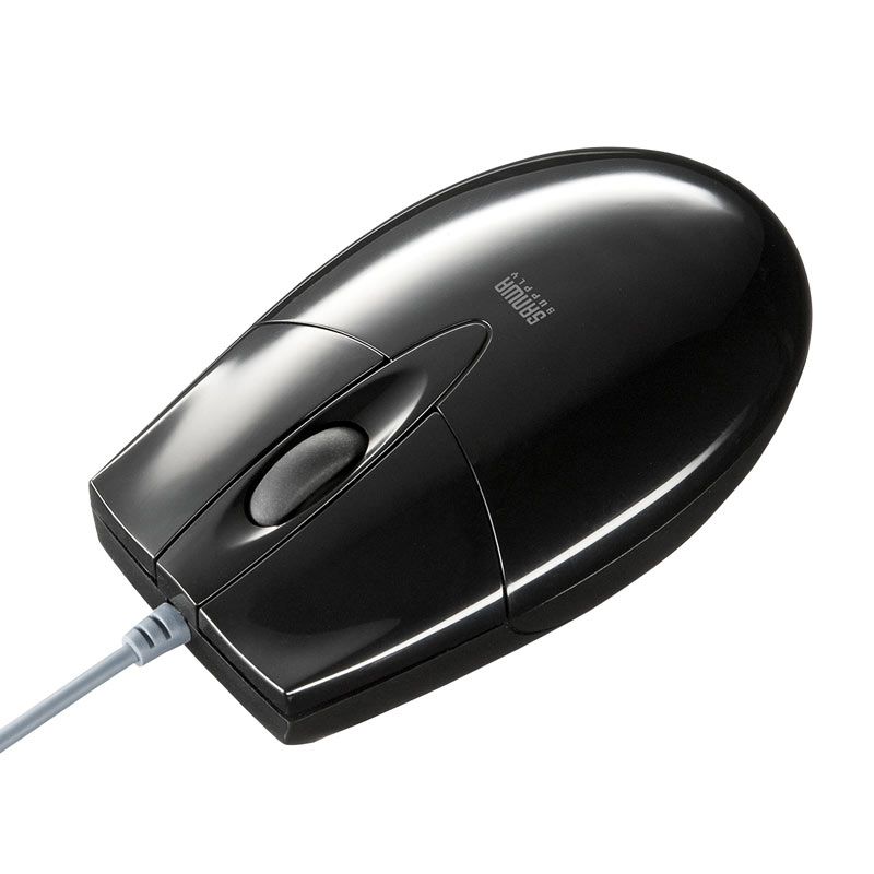 （まとめ買い）サンワサプライ 有線ブルーLEDマウス USB-PS/2変換アダプタ付き ブラック MA-BL3UPBKN 【×3セット】