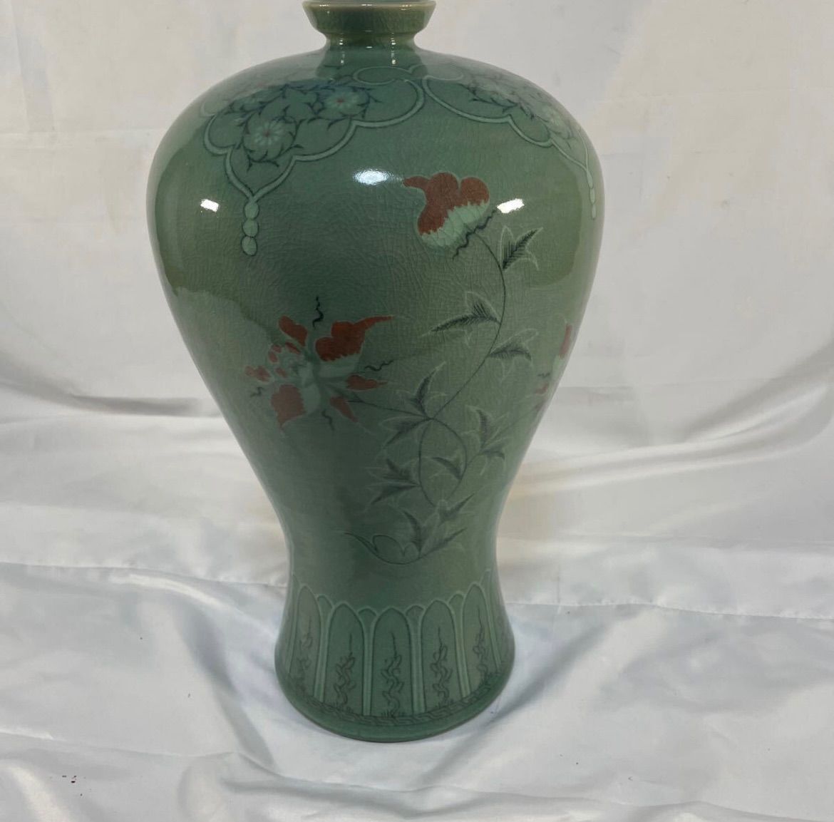 韓国高麗青磁花入れ 高麗青磁 韓国 右堂 花瓶 花器 花入 飾り壺 - メルカリ