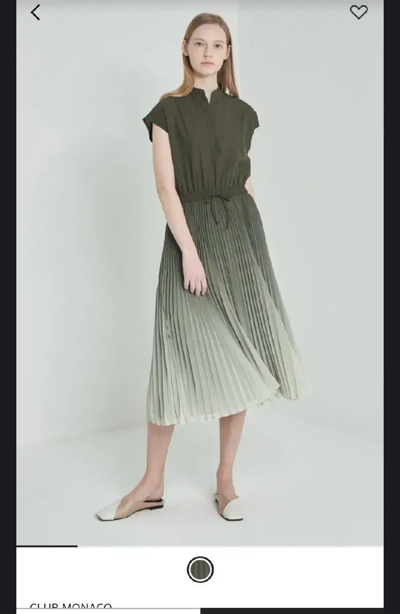 Club Monaco クラブモナコ ドローストリング プリーツ ブロック オンブル ドレス 458000 ウォン