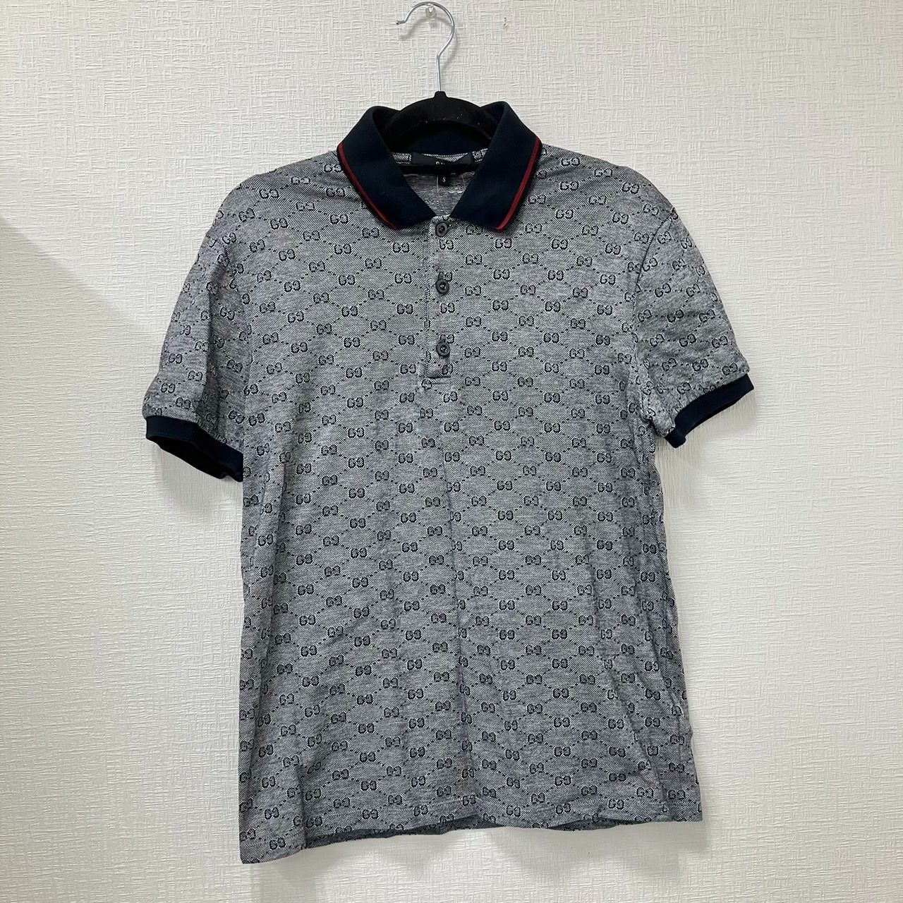 〇 GUCCI グッチ 半袖 ポロシャツ Sサイズ ネイビー - メルカリ